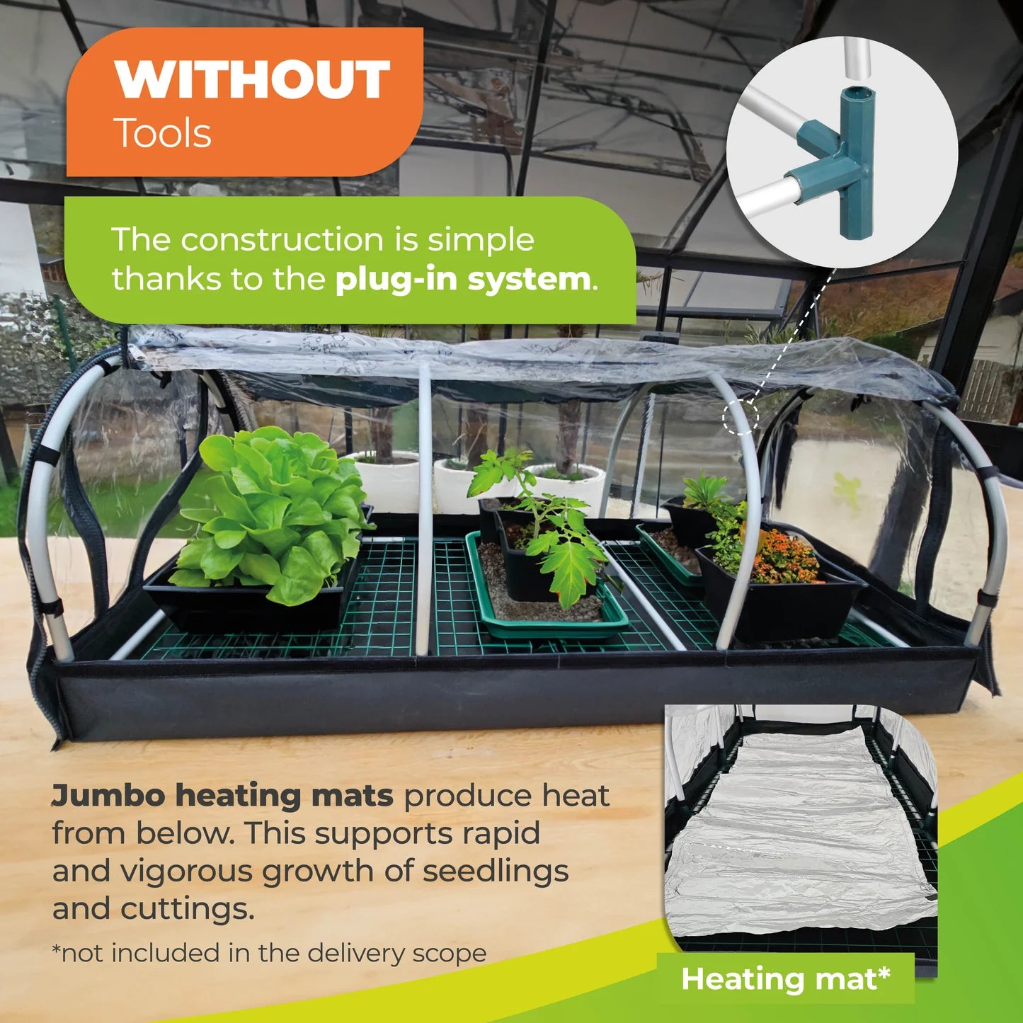 Jumbo Propagator XXL with Heating Mat and Digital Thermostat