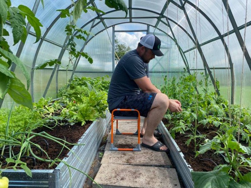 GREENHOUSE BENCH 2IN1 ORANGE