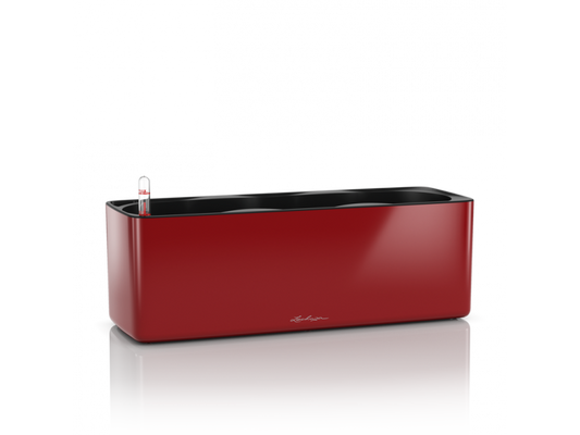 LECHUZA CUBE GLOSSY TRIPLE SCARLET RED HIGH-GLOSS