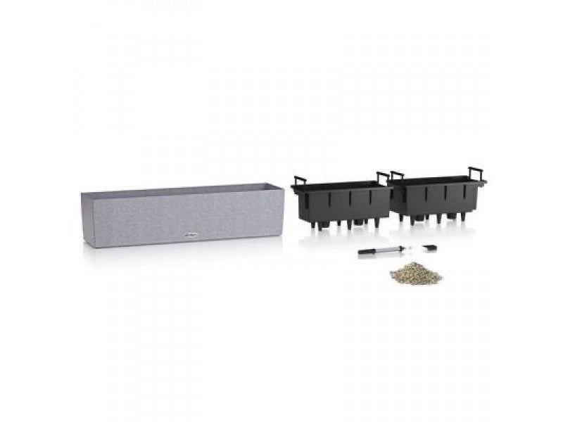 LECHUZA BALCONERA STONE 80 GRAPHITE BLACK