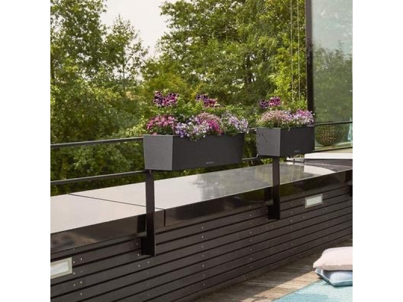 LECHUZA BALCONERA STONE 80 GRAPHITE BLACK