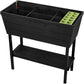 Urban Bloomer 48 L Raised Garden Bed with Self Watering Planter Box and Drainage Plug, Brown
