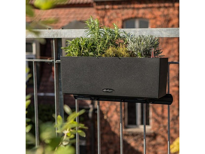 LECHUZA BALCONERA STONE 50 GRAPHITE BLACK
