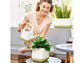 LECHUZA YULA WATERING CAN WHITE/PISTACHIO SEMI-GLOSS