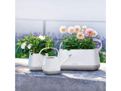 LECHUZA YULA WATERING CAN WHITE/GREY SEMI-GLOSS