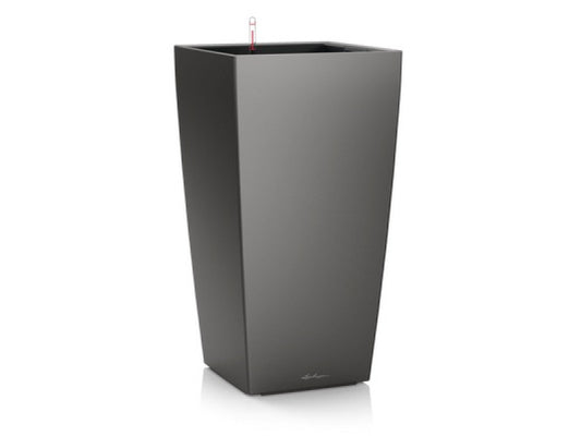 LECHUZA CUBICO 40 CHARCOAL METALLIC