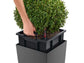 LECHUZA CUBICO 40 CHARCOAL METALLIC