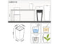 LECHUZA CUBICO 40 CHARCOAL METALLIC