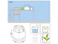 LECHUZA YULA PLANTER WHITE/GREY SEMI-GLOSS