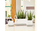 LECHUZA YULA PLANTER WHITE/GREY SEMI-GLOSS