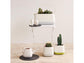 LECHUZA YULA PLANTER WHITE/GREY SEMI-GLOSS