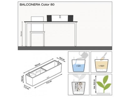 LECHUZA BALCONERA COLOR 80 SLATE
