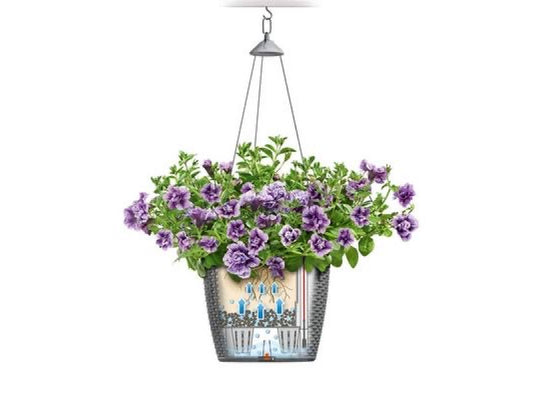 LECHUZA NIDO COTTAGE GRANITE WITH STURDY STAINLESS STEEL HANGER