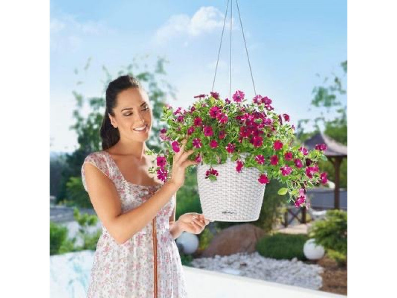 LECHUZA NIDO COTTAGE GRANITE WITH STURDY STAINLESS STEEL HANGER