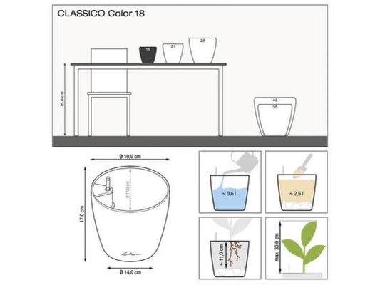 LECHUZA CLASSICO COLOR 21 SLATE