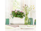 LECHUZA YULA PLANT BAG WHITE/GRAY SEMI-GLOS