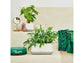 LECHUZA YULA PLANT BAG WHITE/GRAY SEMI-GLOS